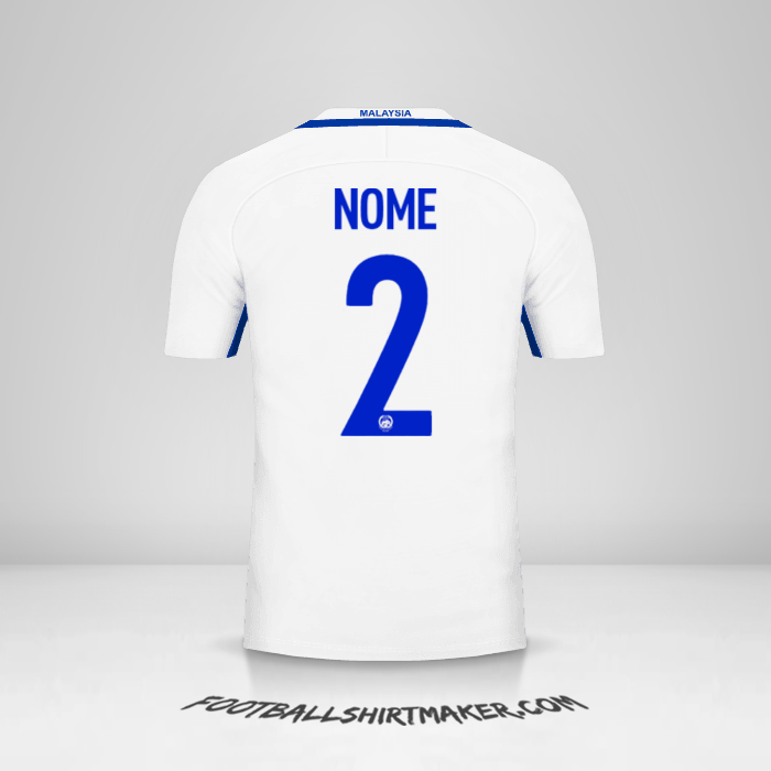 Camisa Malásia 2016/17 Alternativa -  nome - 2