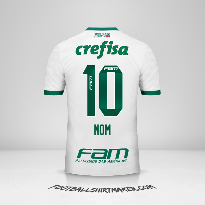 Maillot Palmeiras 2017 Extérieur -  nom - 10