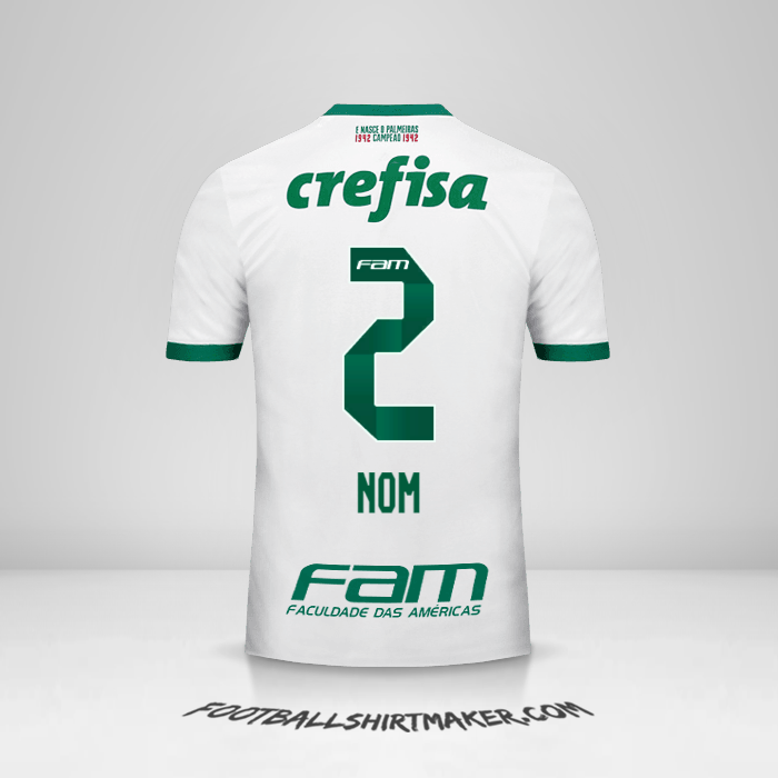 Maillot Palmeiras 2017 Extérieur -  nom - 2