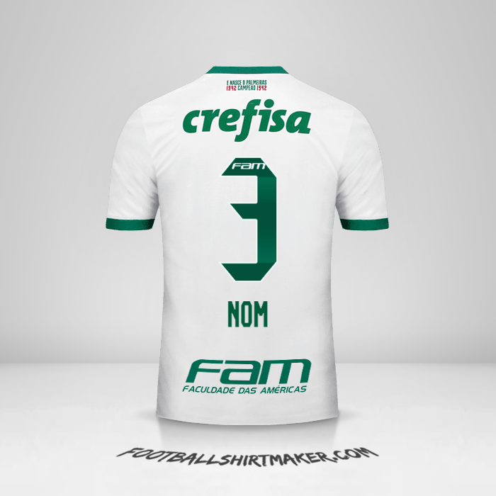 Maillot Palmeiras 2017 Extérieur -  nom - 3