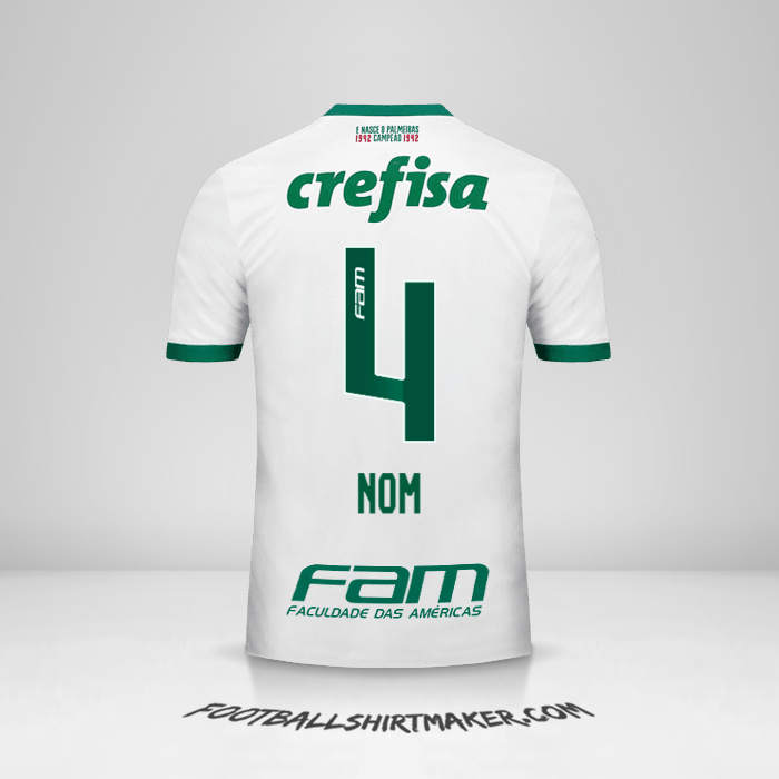 Maillot Palmeiras 2017 Extérieur -  nom - 4