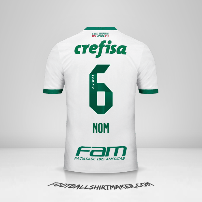 Maillot Palmeiras 2017 Extérieur -  nom - 6