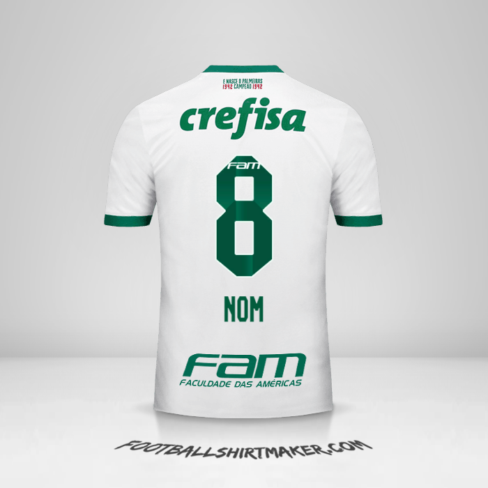 Maillot Palmeiras 2017 Extérieur -  nom - 8