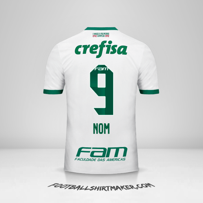 Maillot Palmeiras 2017 Extérieur -  nom - 9