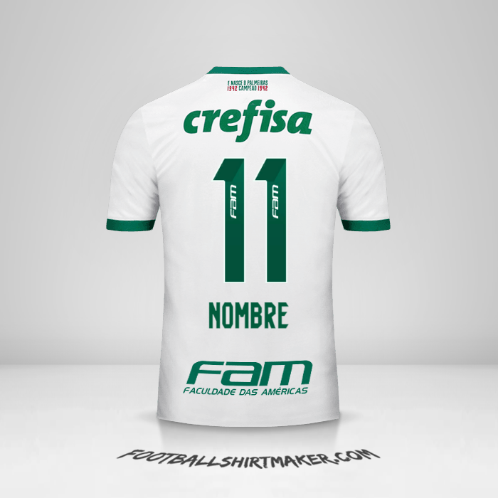 Camiseta Palmeiras 2017 Visita -  nombre - 11