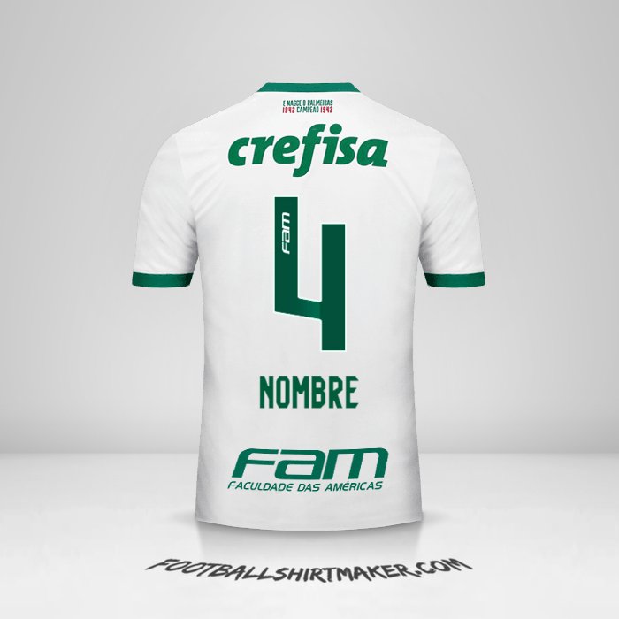 Jersey Palmeiras 2017 Visita -  nombre - 4