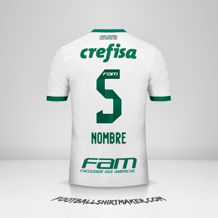 Camiseta Palmeiras 2017 Visita -  nombre - 5