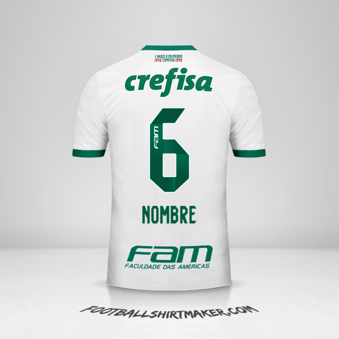 Camiseta Palmeiras 2017 Visita -  nombre - 6