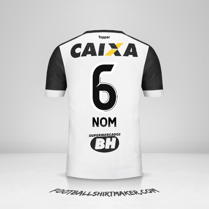 Maillot Atletico Mineiro 2017 Extérieur -  nom - 6