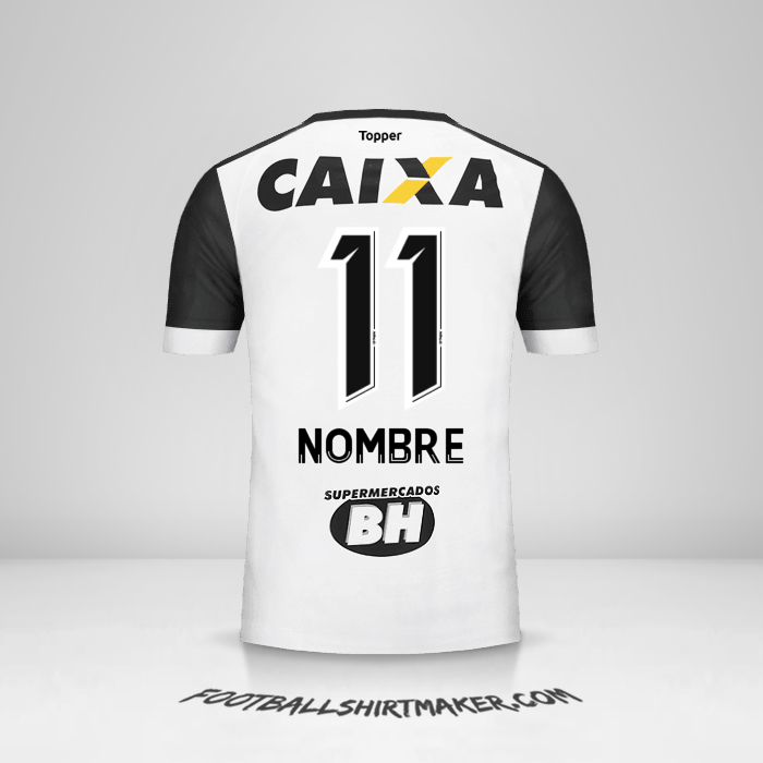 Camiseta Atletico Mineiro 2017 Visita -  nombre - 11