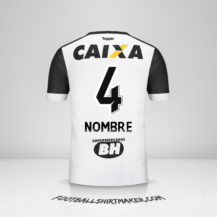 Camiseta Atletico Mineiro 2017 Visita -  nombre - 4