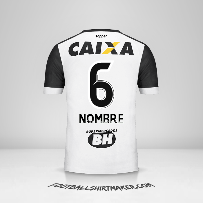 Camiseta Atletico Mineiro 2017 Visita -  nombre - 6
