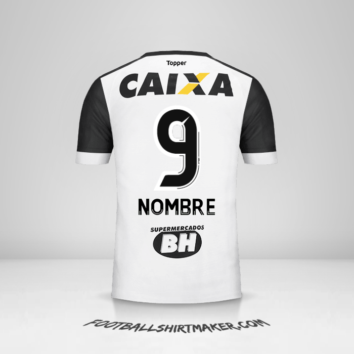 Camiseta Atletico Mineiro 2017 Visita -  nombre - 9