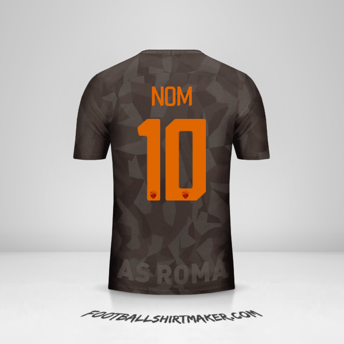 Maillot AS Roma 2017/18 Troisième -  nom - 10