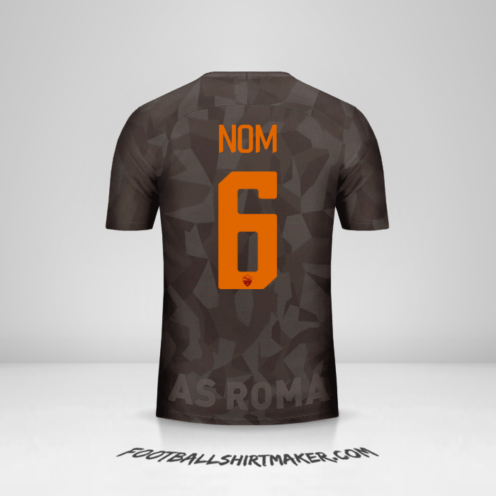 Maillot AS Roma 2017/18 Troisième -  nom - 6