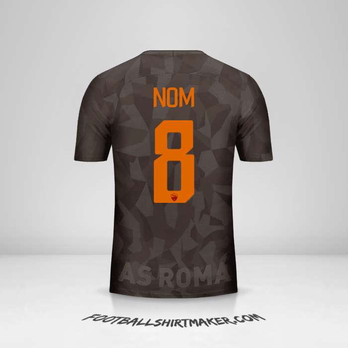 Maillot AS Roma 2017/18 Troisième -  nom - 8