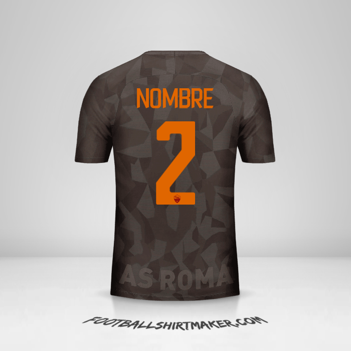 Jersey AS Roma 2017/18 Tercera -  nombre - 2