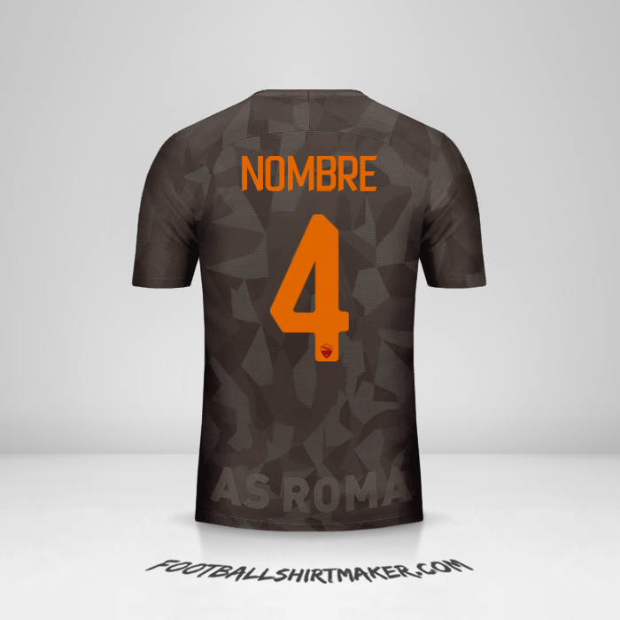 Camiseta AS Roma 2017/18 Tercera -  nombre - 4