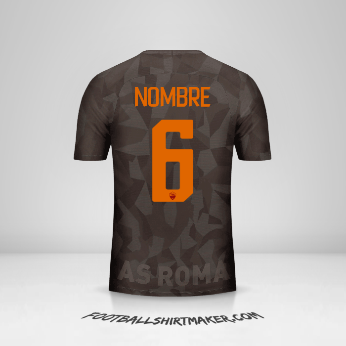 Camiseta AS Roma 2017/18 Tercera -  nombre - 6
