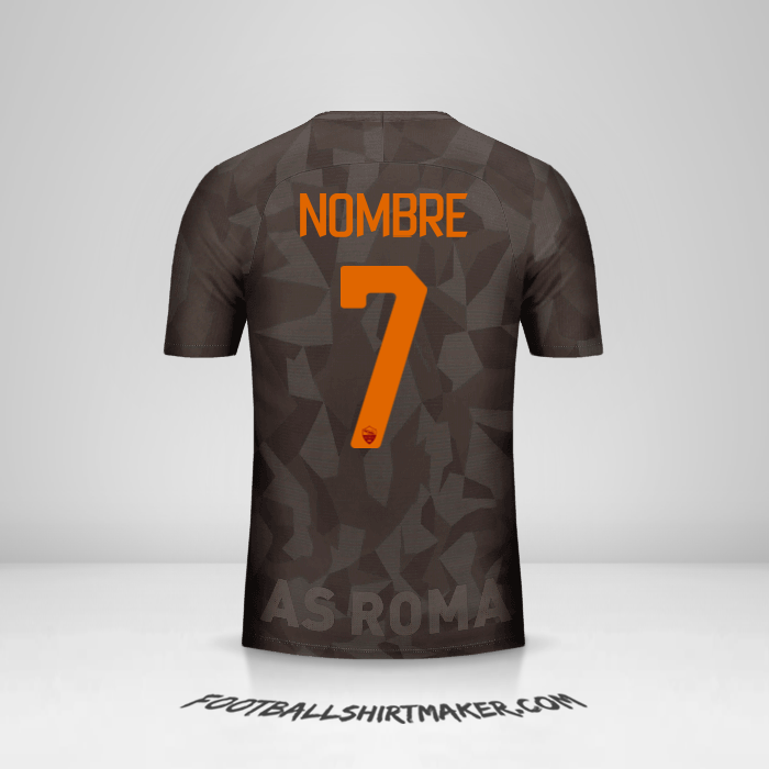 Jersey AS Roma 2017/18 Tercera -  nombre - 7