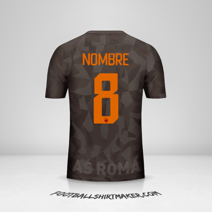Jersey AS Roma 2017/18 Tercera -  nombre - 8
