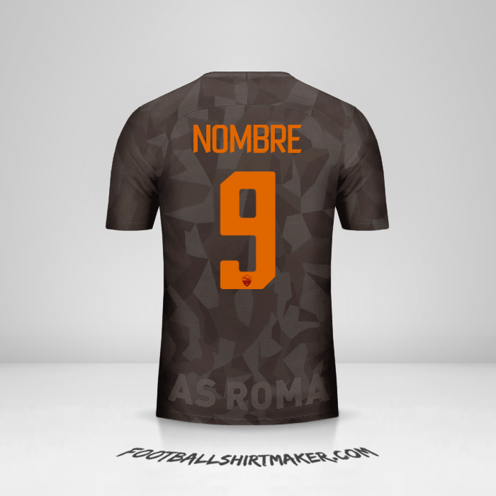 Camiseta AS Roma 2017/18 Tercera -  nombre - 9