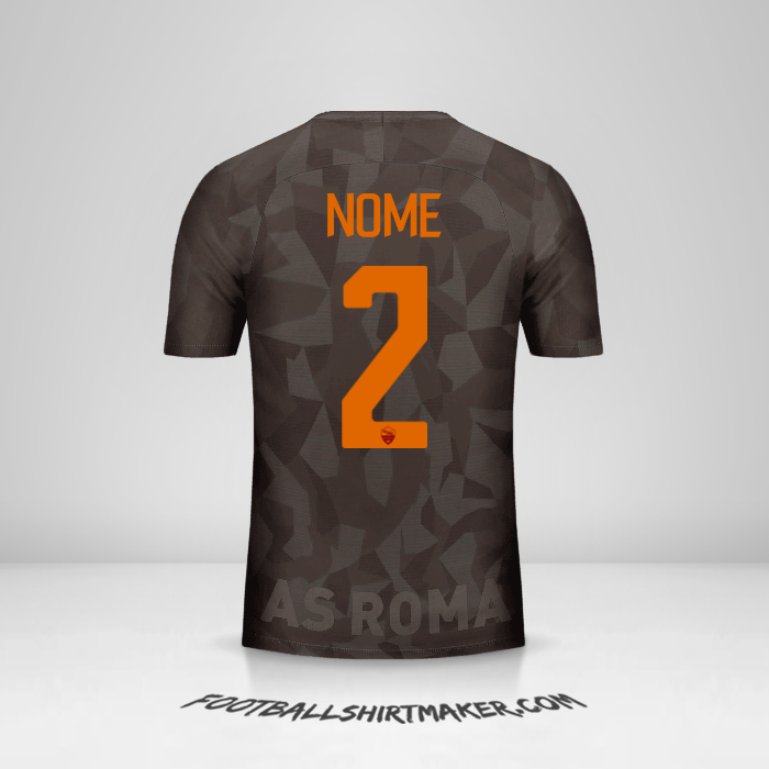 Camisa AS Roma 2017/18 Terceira -  nome - 2