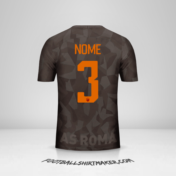 Maglia AS Roma 2017/18 Terza -  nome - 3