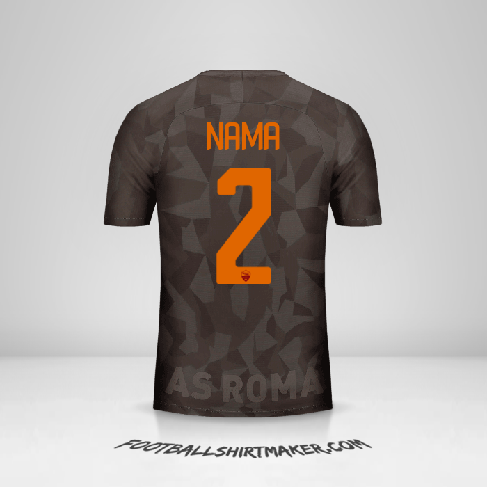 Jersey AS Roma 2017/18 Ketiga -  nama - 2