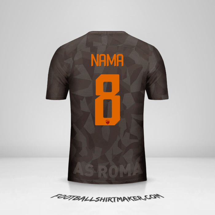 Jersey AS Roma 2017/18 Ketiga -  nama - 8