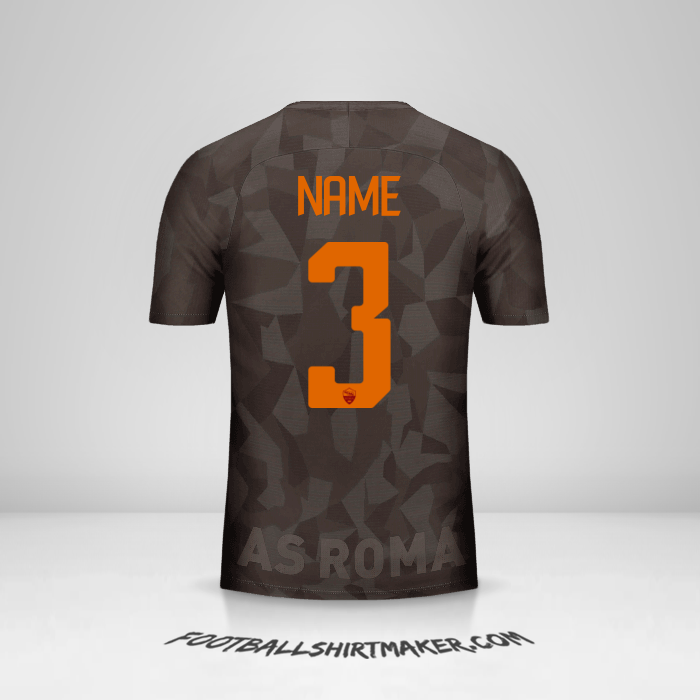Trikot AS Roma 2017/18 Dritte -  name - 3