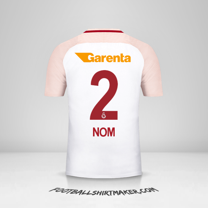 Maillot Galatasaray SK 2017/18 Extérieur -  nom - 2