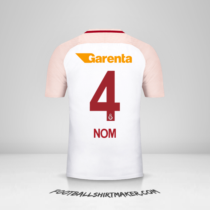 Maillot Galatasaray SK 2017/18 Extérieur -  nom - 4