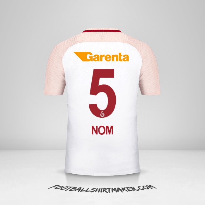 Maillot Galatasaray SK 2017/18 Extérieur -  nom - 5