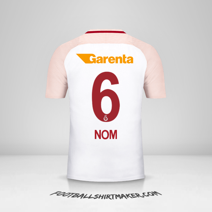 Maillot Galatasaray SK 2017/18 Extérieur -  nom - 6