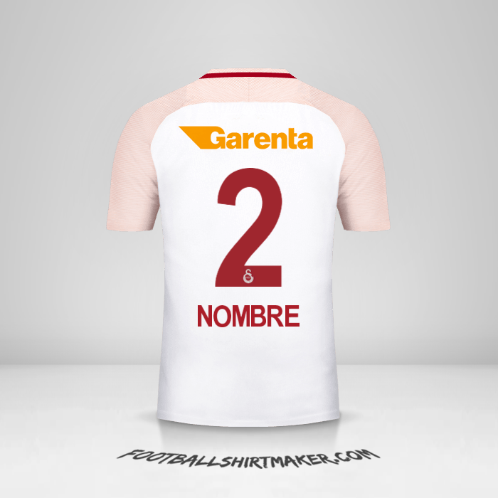 Jersey Galatasaray SK 2017/18 Visita -  nombre - 2