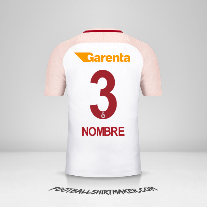 Jersey Galatasaray SK 2017/18 Visita -  nombre - 3