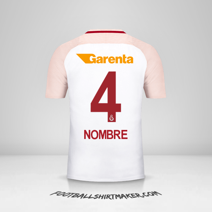 Jersey Galatasaray SK 2017/18 Visita -  nombre - 4
