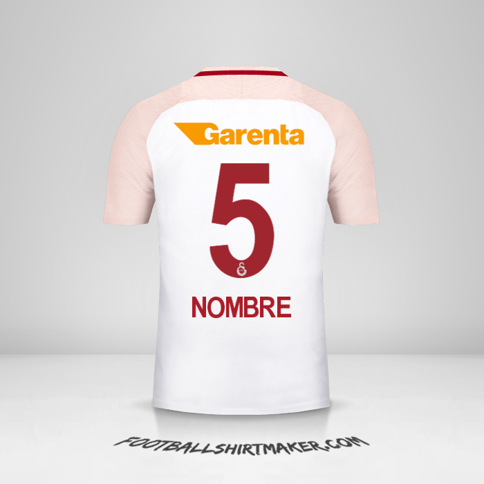 Camiseta Galatasaray SK 2017/18 Visita -  nombre - 5