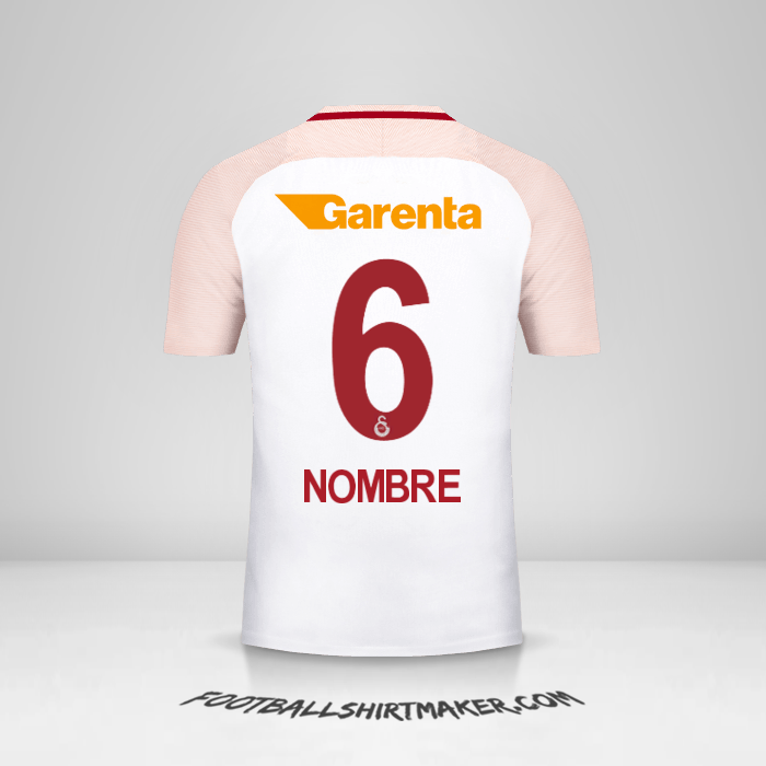 Camiseta Galatasaray SK 2017/18 Visita -  nombre - 6