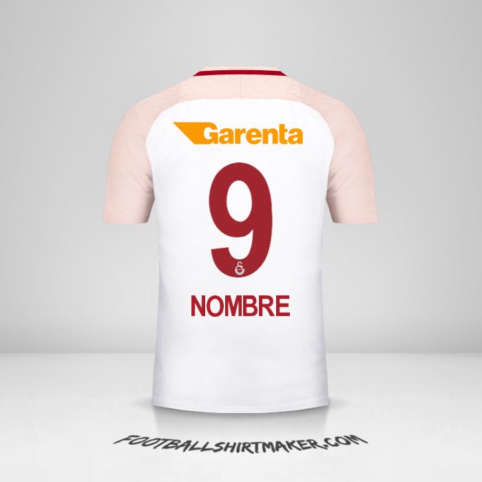 Jersey Galatasaray SK 2017/18 Visita -  nombre - 9