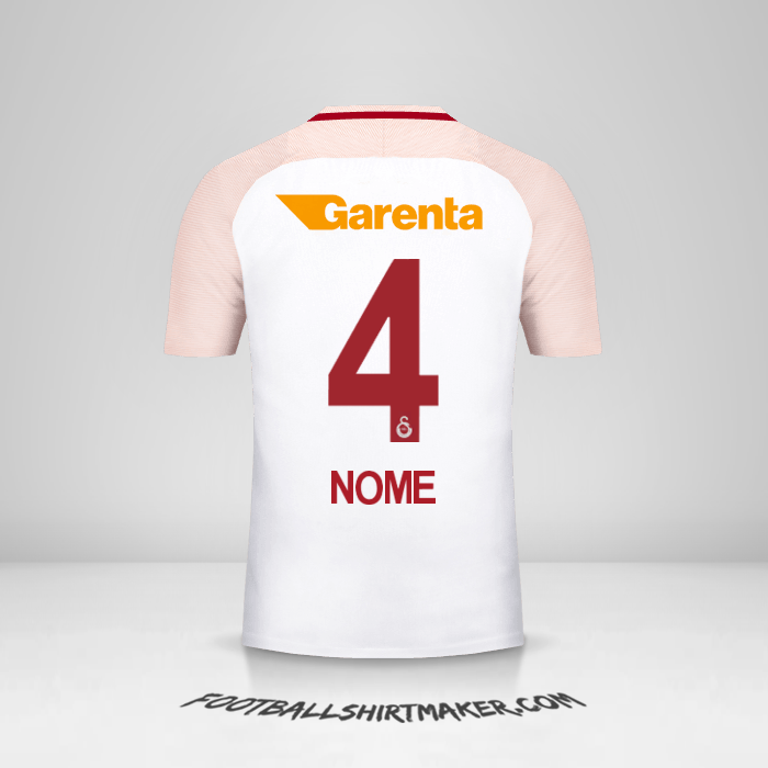 Maglia Galatasaray SK 2017/18 Seconda -  nome - 4