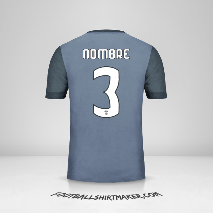 Jersey SL Benfica Cup 2017/18 Visita -  nombre - 3