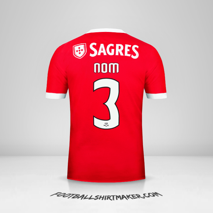 Maillot SL Benfica 2017/18 -  nom - 3