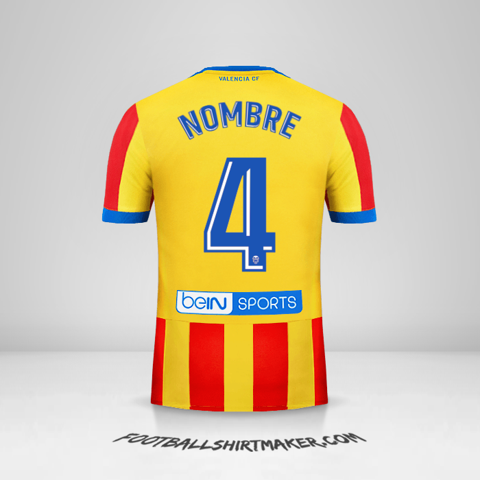 Jersey Valencia CF 2017/18 Visita -  nombre - 4