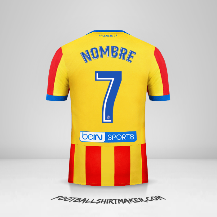 Jersey Valencia CF 2017/18 Visita -  nombre - 7