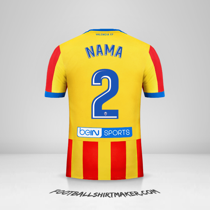 Jersey Valencia CF 2017/18 Alternatif -  nama - 2
