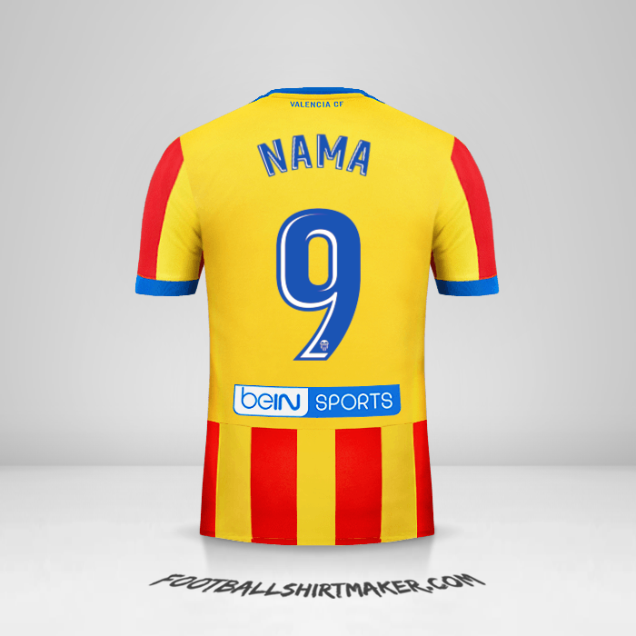 Jersey Valencia CF 2017/18 Alternatif -  nama - 9