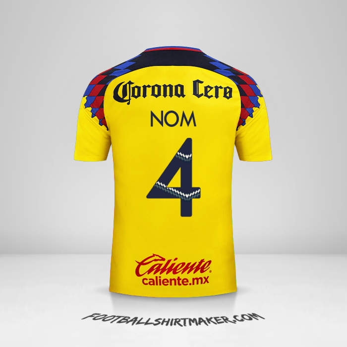 Maillot Club America 2017/18 Troisième -  nom - 4