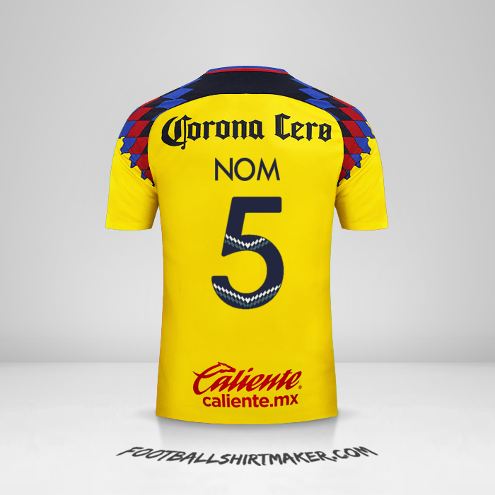 Maillot Club America 2017/18 Troisième -  nom - 5